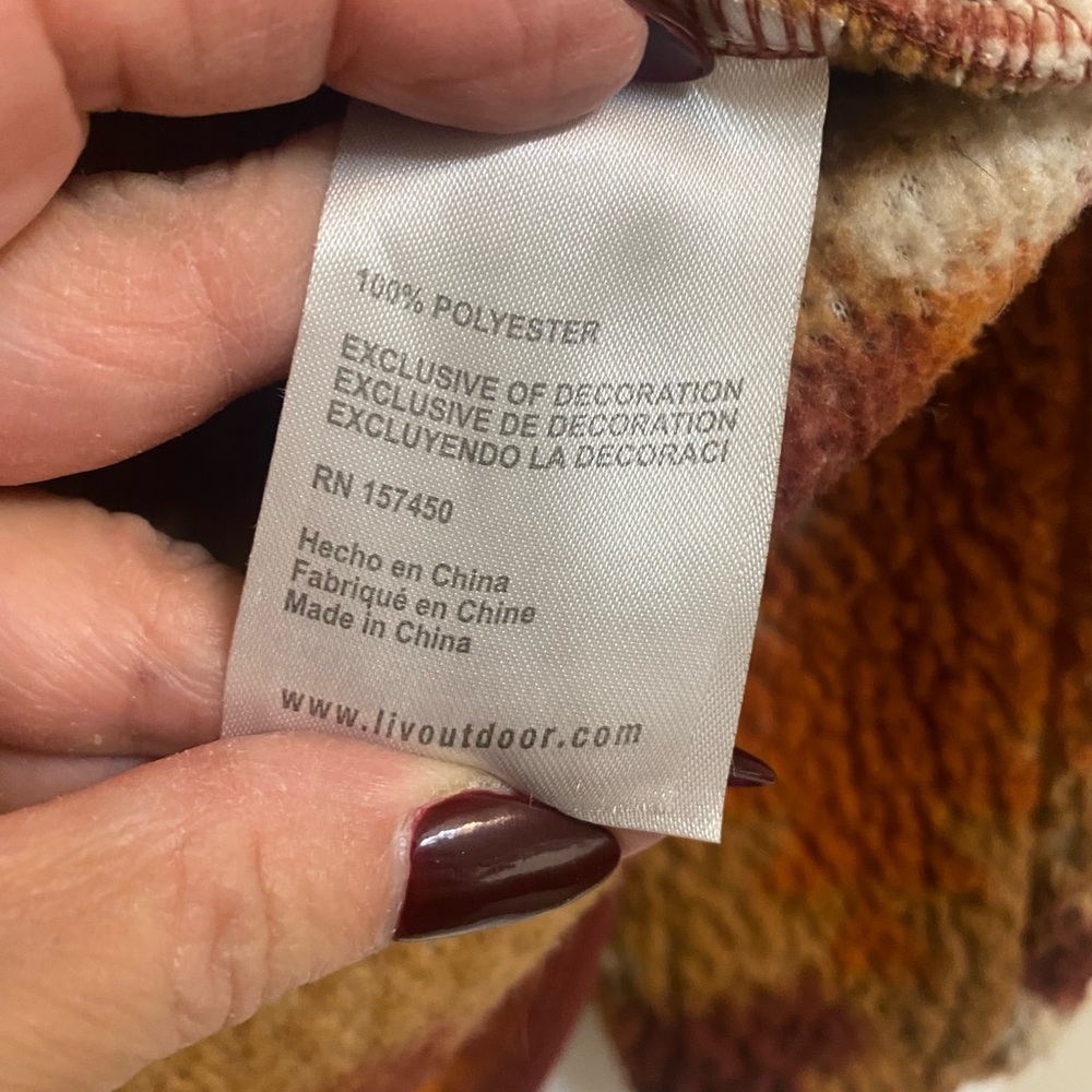 LIV Outdoor Southwestern print Sherpa Pullover Sz M - Picture 5 of 5